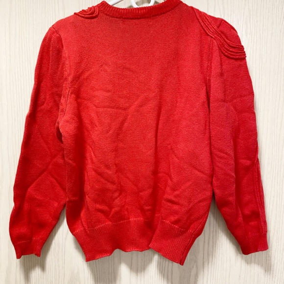 Vintage Franco Valerie Size S Women’s Red Cotton Pullover Sweater - Picture 2 of 11